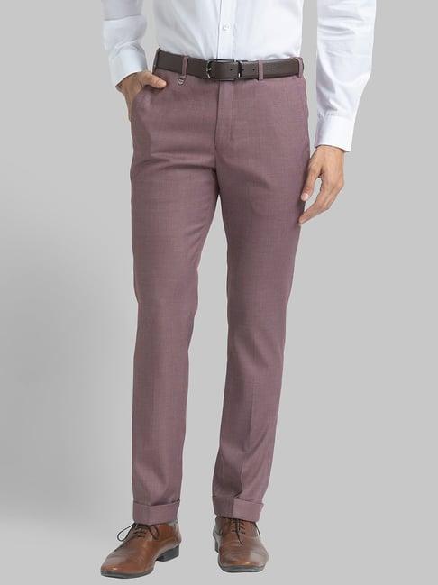 park avenue purple  super slim fit trousers