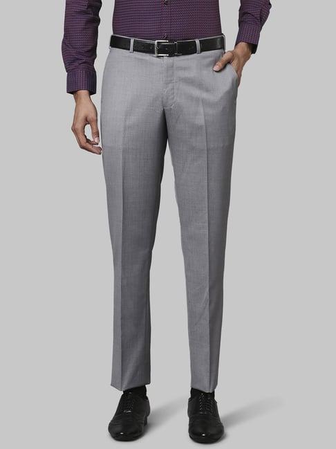 raymond grey  regular fit trousers