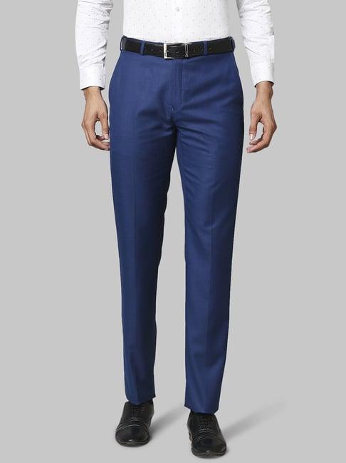 raymond blue  regular fit trousers