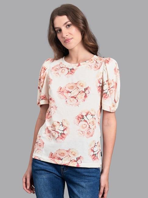 beverly hills polo club off white floral top