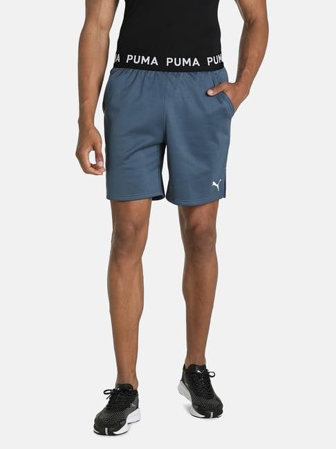 puma slate blue regular fit shorts