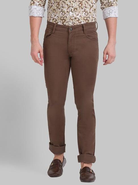 parx brown  tapered fit jeans