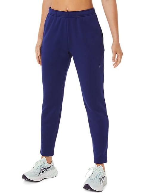 asics blue mid rise track pants