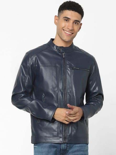 celio* navy regular fit jackets