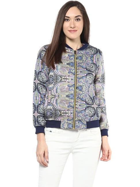 stylestone multicolored paisley print bomber jacket