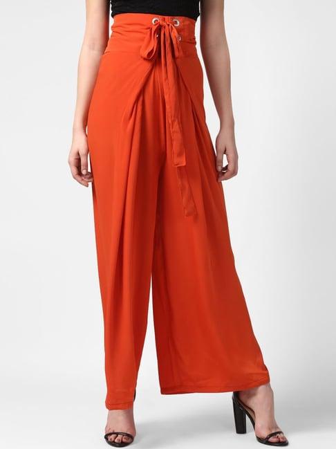 stylestone orange mid rise palazzos