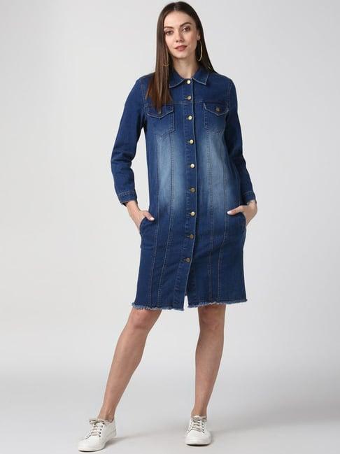 stylestone blue longline denim jacket