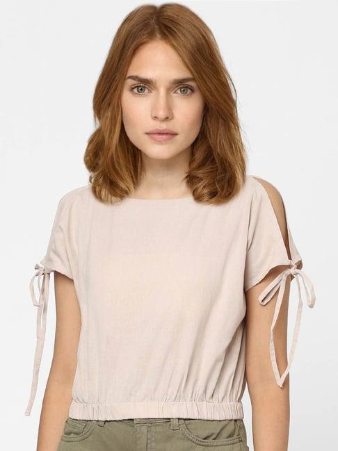 vero moda beige regular fit top