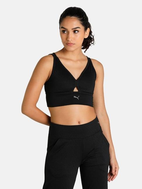 puma black sports bra