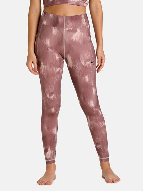 puma studio mauve printed tights