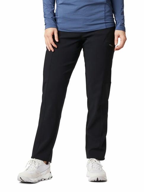 columbia black relaxed fit warm winter track pants