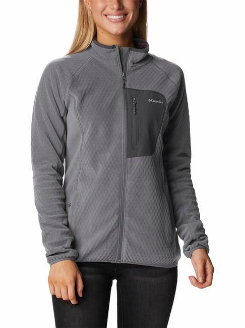 columbia grey full sleeve w outdoor jacket