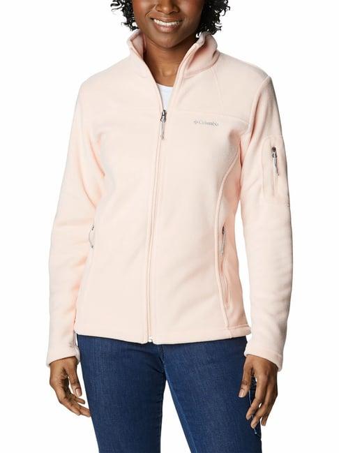 columbia light peach full sleeve fast trek jacket