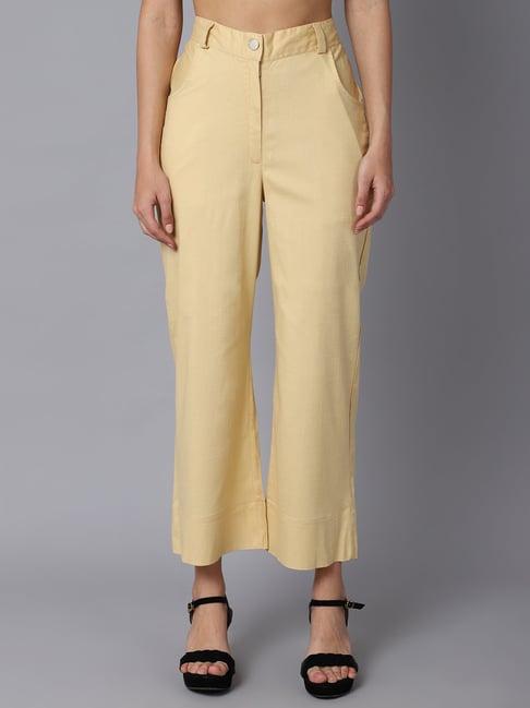 tag 7 beige cotton trousers