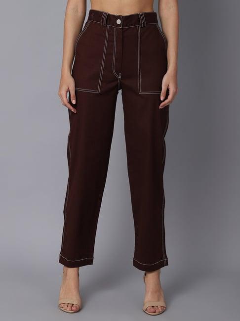 tag 7 brown cotton trousers