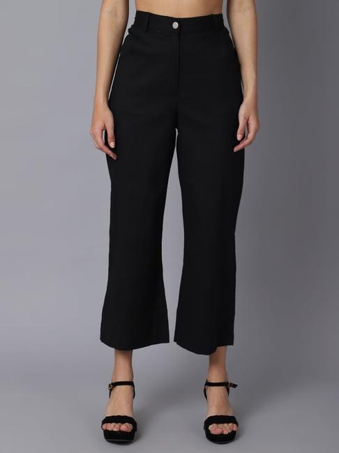 tag 7 black cotton trousers