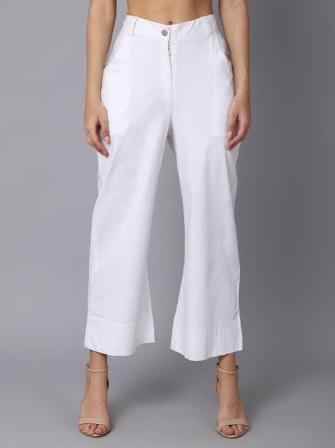 tag 7 white cotton trousers