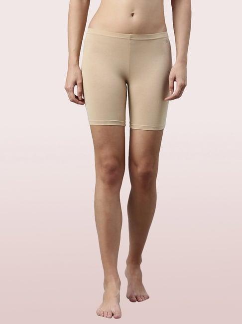 enamor beige shorts