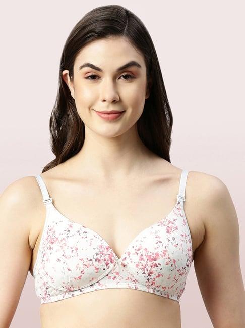 enamor white non-wired padded t-shirt bra