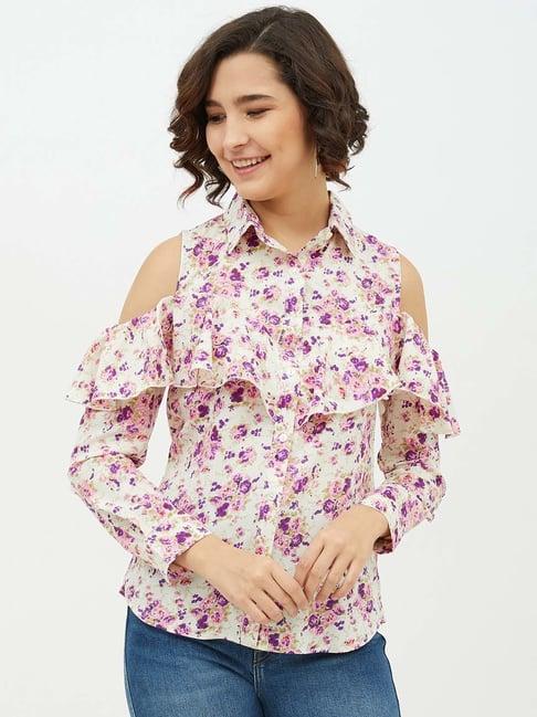 stylestone white floral print shirt