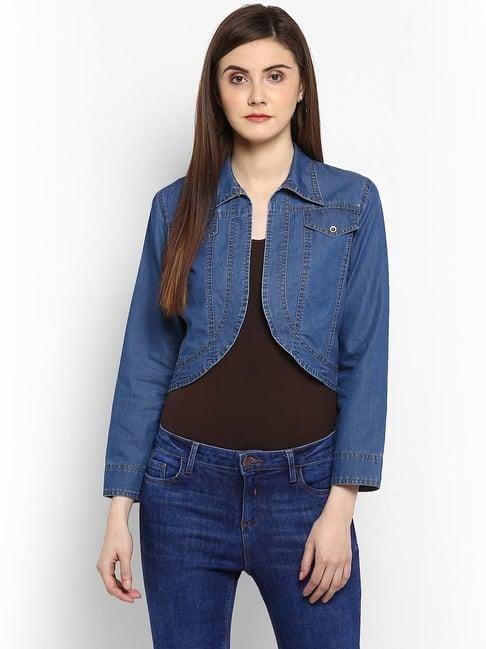 stylestone blue crop shrug