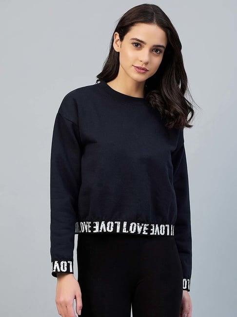 stylestone navy round neck love taped pullover