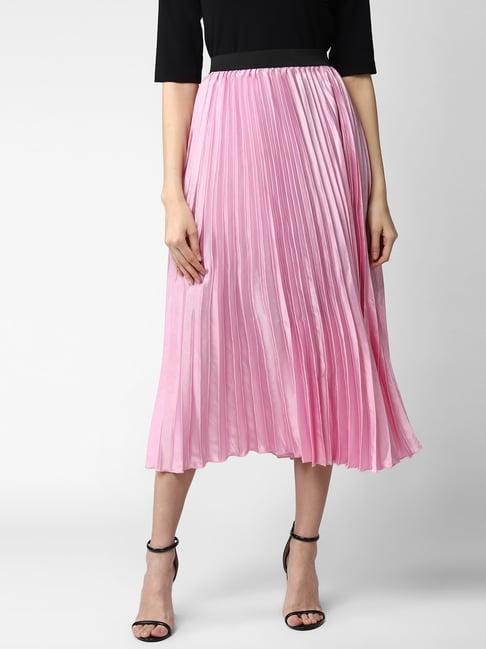 stylestone pink pleated skirt