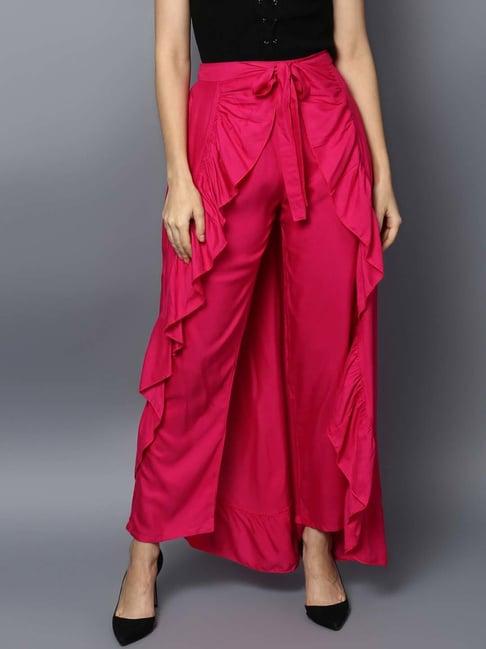 stylestone fuchsia regular fit skirt pants