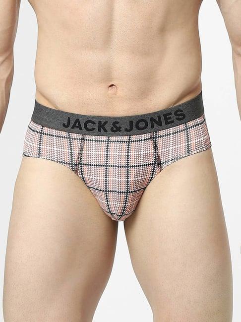 jack & jones multicolor check briefs