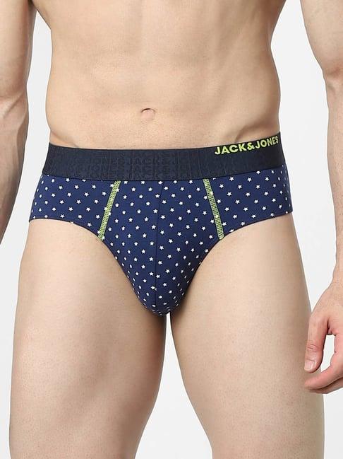 jack & jones blue printed briefs