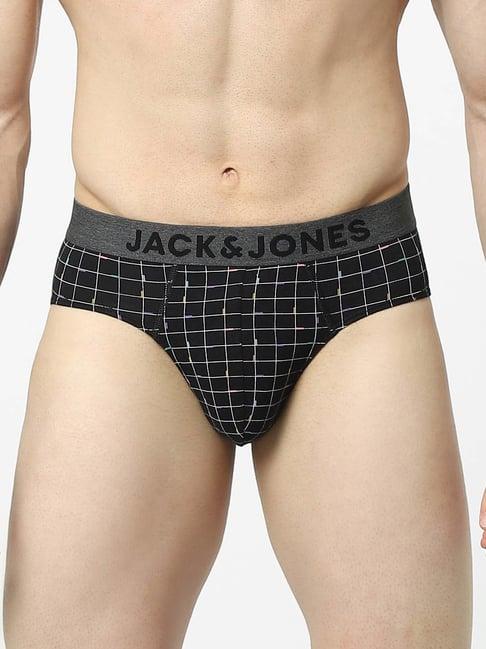 jack & jones black check briefs