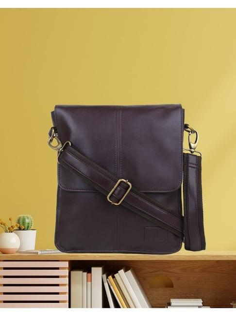 yelloe brown medium cross body bag