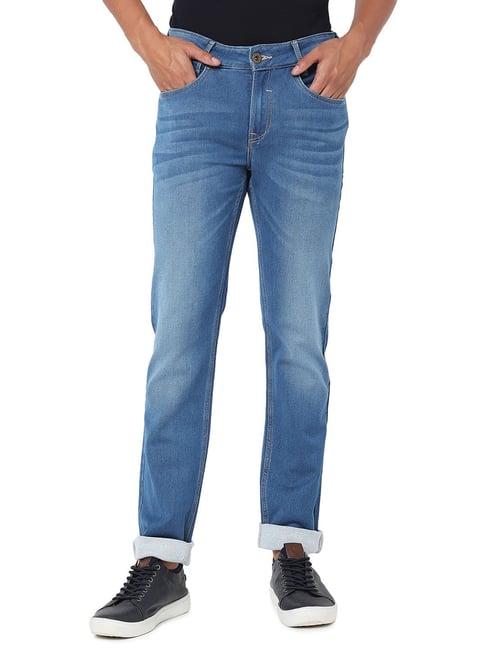 mufti blue super slim fit jeans