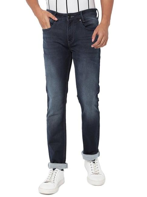 mufti blue super slim fit jeans