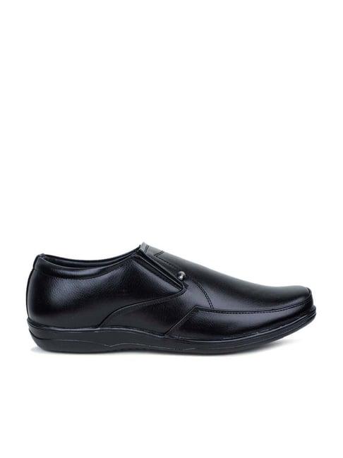 action men's black formal loafers