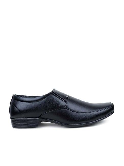 action men's black formal loafers