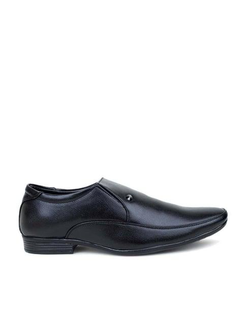 action men's black formal loafers