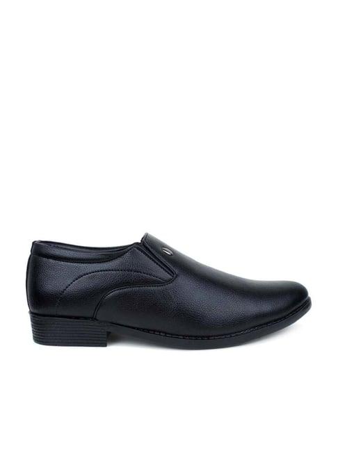 action men's black formal loafers