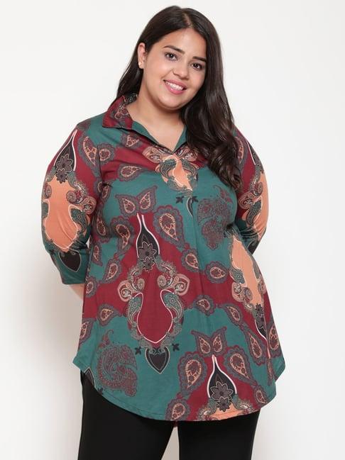 amydus green printed tunic