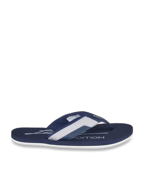 duke men's navy flip flops