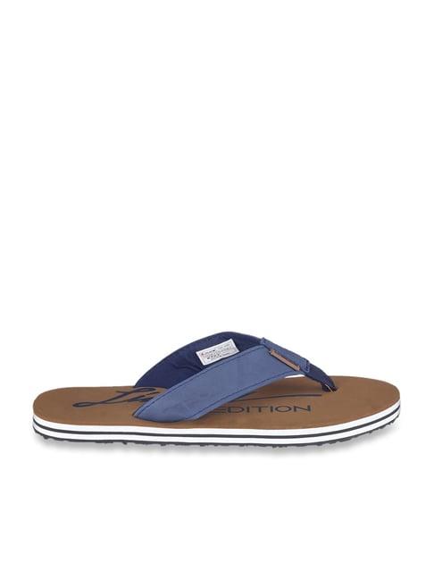 duke men's blue flip flops