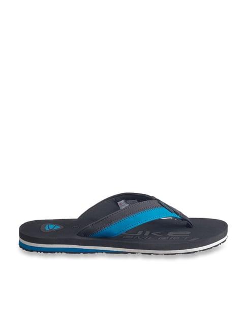 duke men's grey flip flops