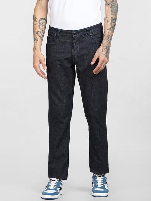 jack & jones black cotton regular fit jeans