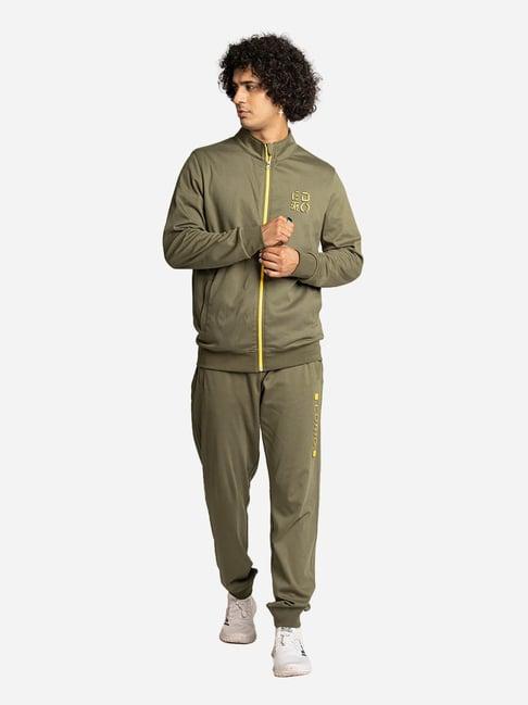 edrio olive regular fit tracksuit