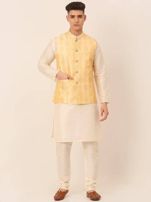 jompers gold regular fit embroidered kurta set