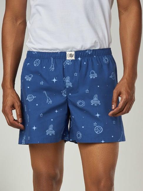 the souled store blue space printed boxers