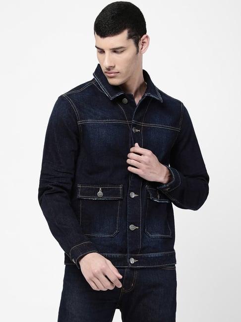 lee blue regular fit denim jacket