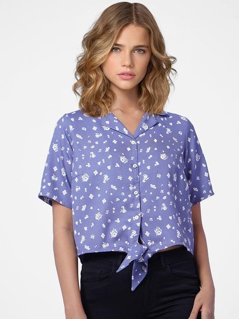 only blue printed top