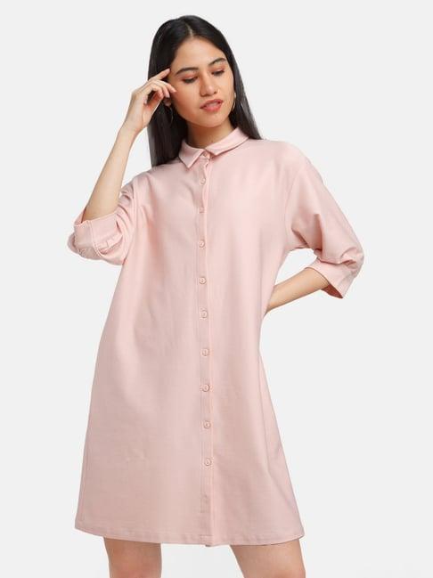 zink london pink shift dress