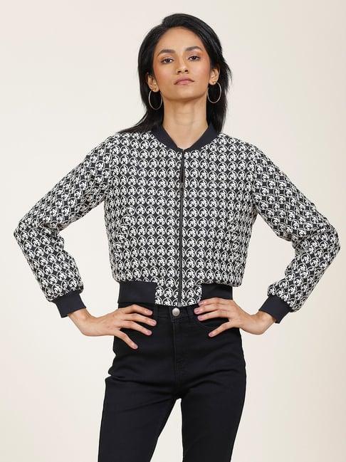 label ritu kumar black printed jacket